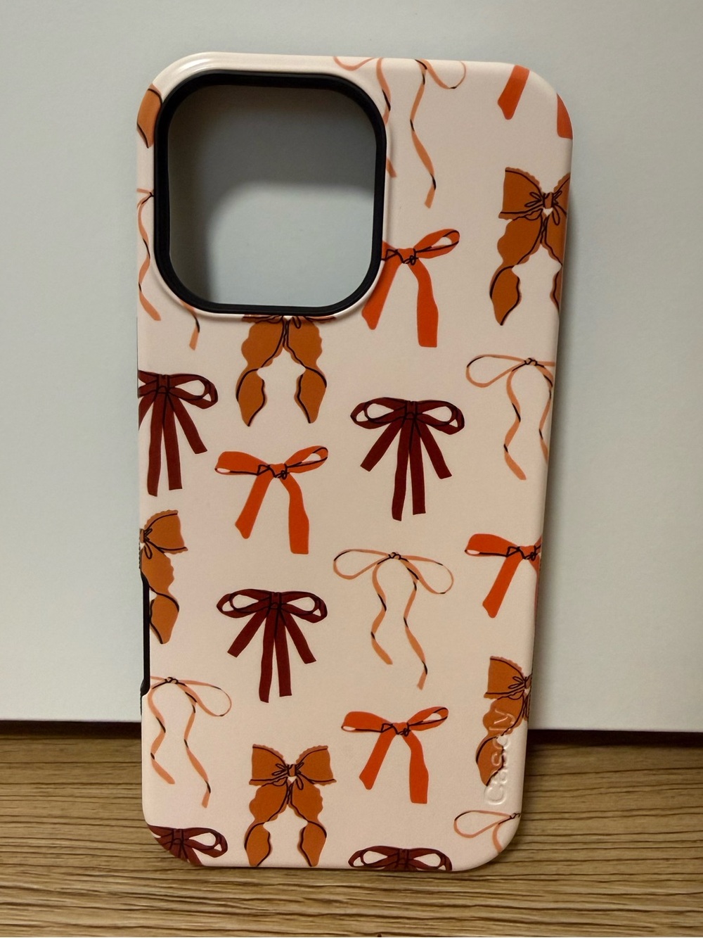 Casely Autumn Orange Bow Pattern Phone Case